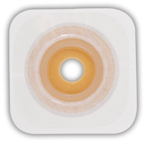 Ostomy Barrier Esteem synergy Trim to Fit Extended Wear Durahesive White Tape Without Flange Hydrocolloid 1-1/4 to 1-3/4 Inch Opening 4 X 4 Inch 409270 Box/10