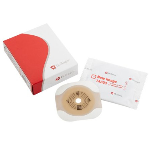 Ostomy Barrier New Image Flextend Trim to Fit Standard Wear Adhesive Tape 57 mm Flange Red Code System Hydrocolloid Up to 1-3/4 Inch Opening 14203