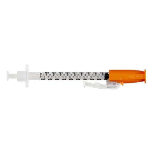 Insulin Syringe with Needle SafetyGlide 1 mL 29 Gauge 1/2 Inch Attached Needle Sliding Safety Needle 305930