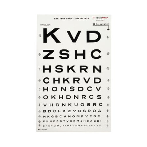 Eye Chart McKesson 10 Foot Measurement Acuity Test 3062 Each/1