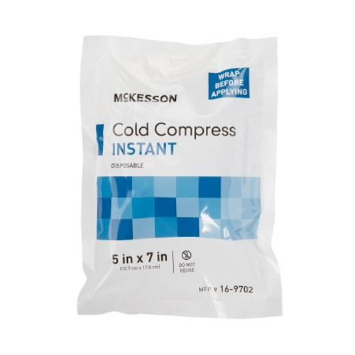 Instant Cold Pack McKesson General Purpose 5 X 7 Inch Plastic / Ammonium Nitrate / Water Disposable 16-9702