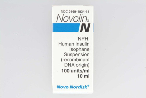 Novolin N NPH Human Insulin Isophane 100 U / mL Injection Vial 10 mL 00169183411 Vial/1