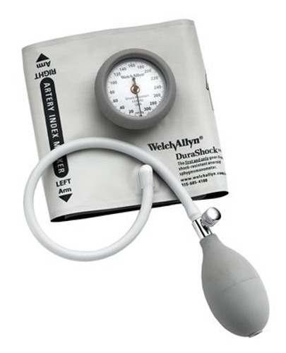 Aneroid Sphygmomanometer with Cuff DuraShock 2-Tubes Pocket Size Hand Held Adult Size 11 Cuff DS44-11CB Each/1