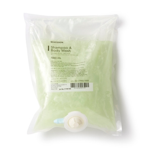 Shampoo and Body Wash McKesson 1 000 mL Dispenser Refill Bag Cucumber Melon Scent 53-27906-1000