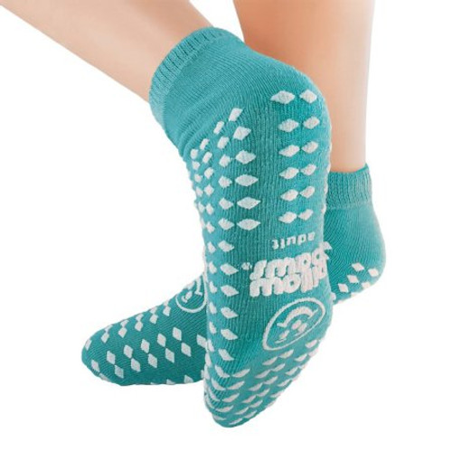 Slipper Socks Pillow Paws Large Teal Ankle High 1096-001
