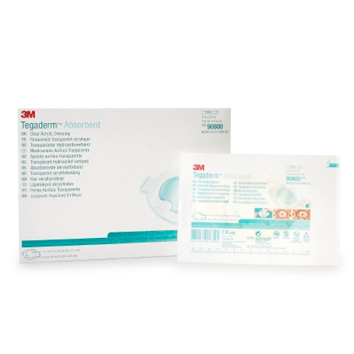 Absorbent Acrylic Transparent Film Dressing 3M Tegaderm Oval 3 X 3-1/4 Inch 2 Tab Delivery Without Label Sterile 90800