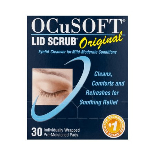 Eyelid Cleanser OCuSOFT Lid Scrub 30 per Box Wipe 54799030190 Box/1