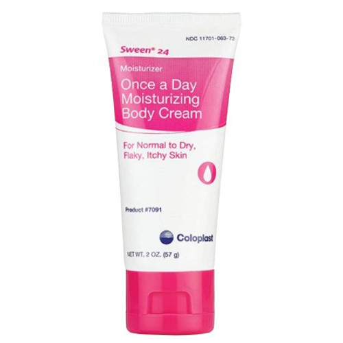 Hand and Body Moisturizer Sween 24 2 oz. Tube Unscented Cream CHG Compatible 7091