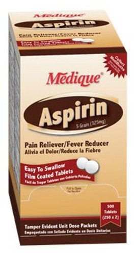 Pain Relief 325 mg Strength Aspirin Tablet 200 per Bottle 11647 Case/12
