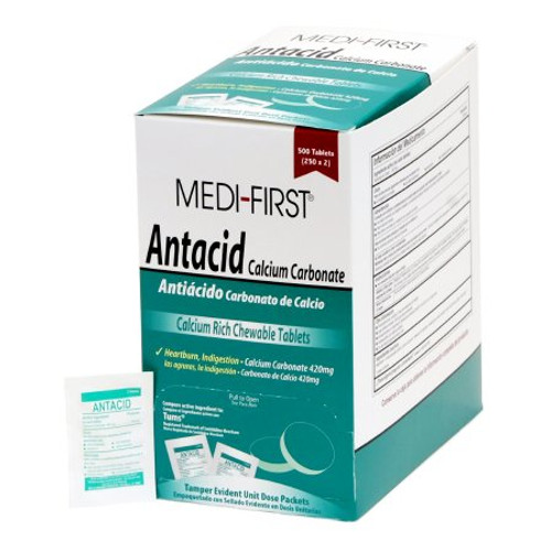 Antacid Medi-First 420 mg Strength Tablet 500 per Box 80213