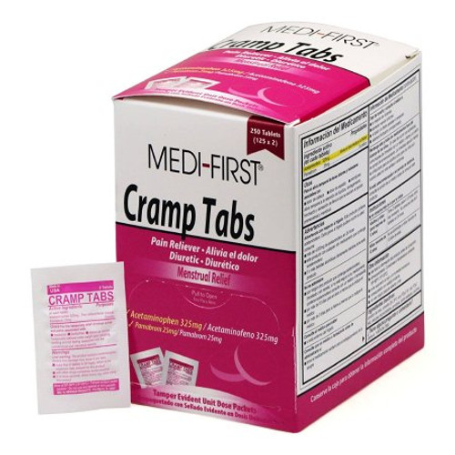 Cramp Relief Medi-First Cramp Tabs 325 mg - 25 mg Strength Acetaminophen / Pamabrom Tablet 125 per Box 81048