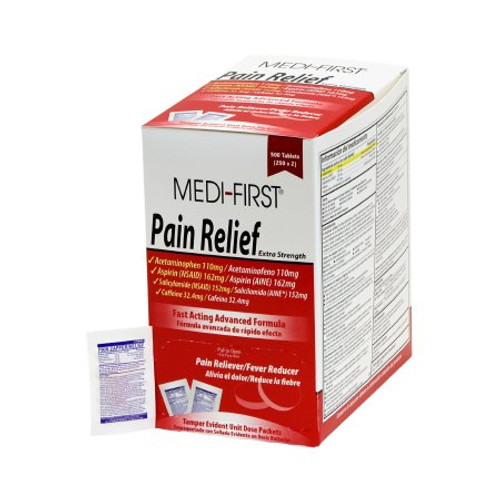 Pain Relief Medi-First 162 mg Strength Aspirin Tablet 250 per Box 81113
