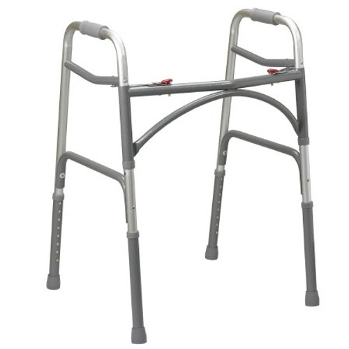Bariatric Dual Release Walker Adjustable Height drive Aluminum Frame 500 lbs. Weight Capacity 32 to 39 Inch Height 10220-1 Each/1