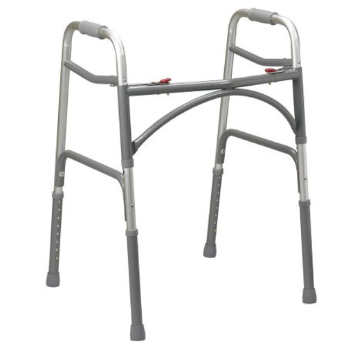 Bariatric Dual Release Walker Adjustable Height drive Aluminum Frame 500 lbs. Weight Capacity 32 to 39 Inch Height 10220-1 Each/1 Bariatric Dual Release Walker Adjustable Height drive Aluminum Frame 500 lbs. Weight Capacity 32 to 39 Inch Height 10220-1 Each/1