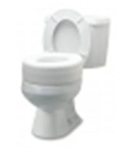 Raised Toilet Seat 4-1/2 Inch Height White 250 lbs. Weight Capacity 6909A