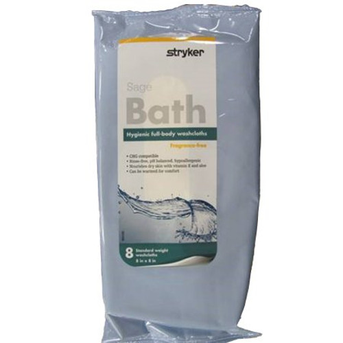 Rinse-Free Bath Wipe Essential Bath Soft Pack Purified Water / Methylpropanediol / Glycerin / Aloe Unscented 8 Count 7989