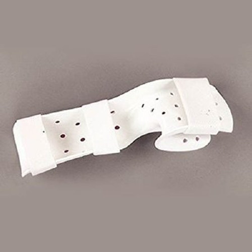 Functional Position Hand Splint with Strapping Rolyan Preformed / Perforated Thermoplastic Left Hand White Medium A31221 Each/1