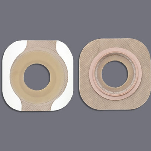 Ostomy Barrier New Image FlexWear Pre-Cut Standard Wear Adhesive Tape 57 mm Flange Red Code System Hydrocolloid 1-3/8 Inch Opening 14307 Box/5