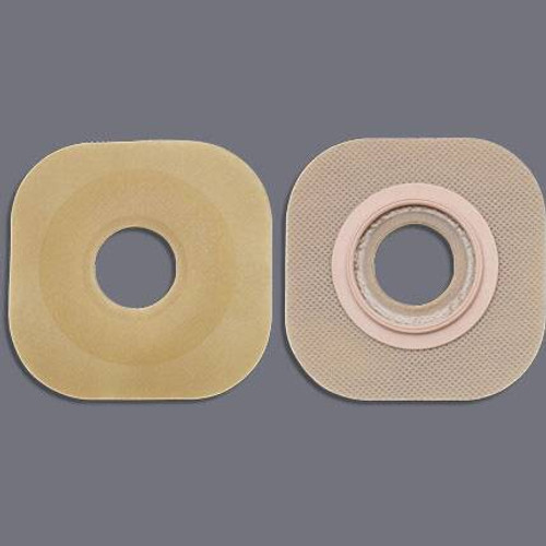 Ostomy Barrier FlexWear Pre-Cut Standard Wear Without Tape 44 mm Flange Green Code System Hydrocolloid 3/4 Inch Opening 16402 Box/5