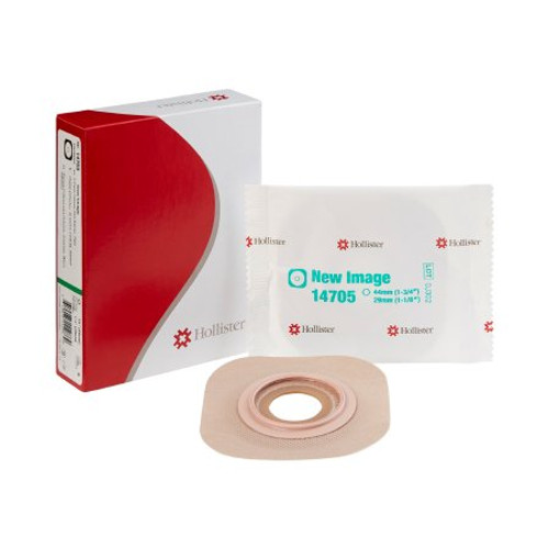 Ostomy Barrier New Image Flextend Pre-Cut Extended Wear Adhesive Tape 44 mm Flange Green Code System Hydrocolloid 1-1/8 Inch Opening 14705 Box/5