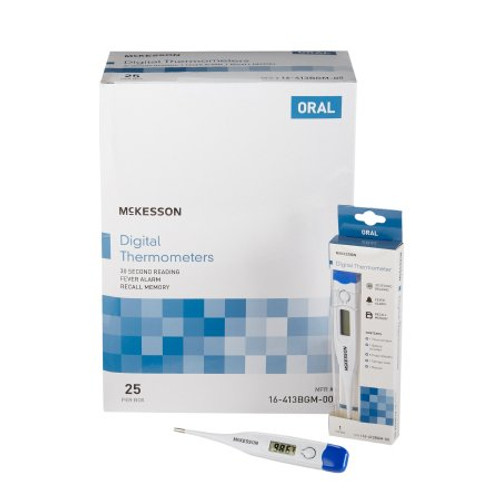 Digital Stick Thermometer McKesson Oral Probe Handheld 16-413BGM-00