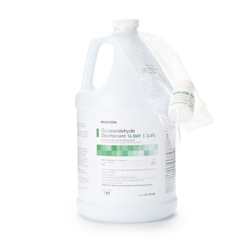Glutaraldehyde High-Level Disinfectant McKesson 14 Day Activation Required Liquid 1 gal. Jug Max 14 Day Reuse 68-101400