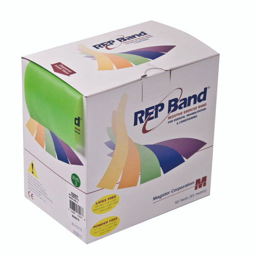 Exercise Resistance Band REP Band Lime 4 Inch X 50 Yard Medium Resistance 10-1091 Each/1