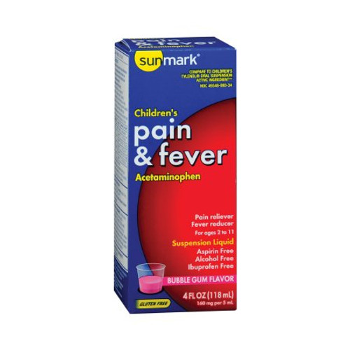 Children s Pain Relief sunmark 160 mg / 5 mL Strength Liquid 4 oz. 2043826 BT/1