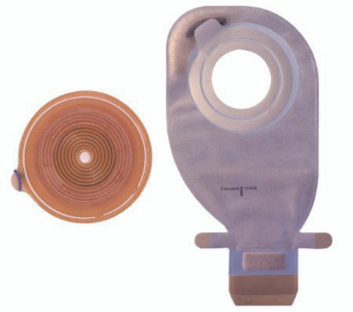 Ostomy Barrier Assura AC Easiflex Trim to Fit Standard Wear Adhesive Coupling 15 mm Flange Gray Code System 5/8 to 3-1/2 Inch Opening 14309 Box/5