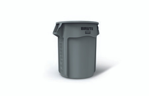 Trash Can Rubbermaid Brute 55 gal. Round Gray Plastic Open Top FG265500GRAY Each/1