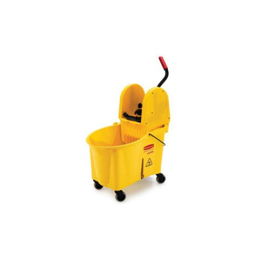 Mop Bucket with Wringer Rubbermaid 44 Quart Yellow FG757688YEL Each/1