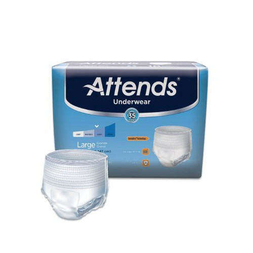 Unisex Adult Absorbent Underwear Attends Pull On with Tear Away Seams Large Disposable Moderate Absorbency AP0730