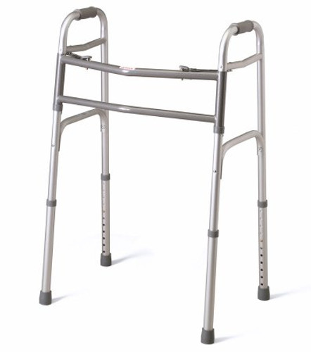 Bariatric Dual Release Walker Adjustable Height Standard Aluminum Frame 500 lbs. Weight Capacity 31 to 41 Inch Height MDS86410XW Each/1