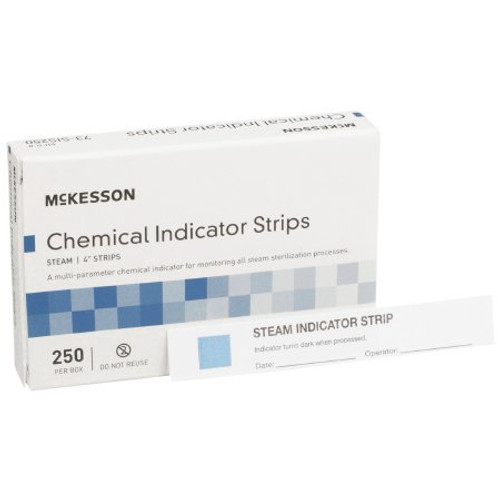 McKesson Sterilization Chemical Indicator Strip Steam 4 Inch 73-SIS250