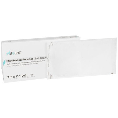 Sterilization Pouch McKesson Argent Sure-Check Ethylene Oxide EO Gas / Steam 7-1/2 X 13 Inch Transparent / Blue Self Seal Paper / Film 73-SSP383