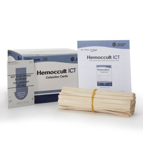 Patient Sample Collection and Screening Kit Hemoccult ICT Colorectal Cancer Screening Fecal Occult Blood Test iFOB or FIT Stool Sample 100 Cards 395065A