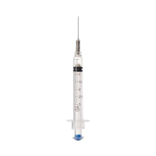 Syringe with Hypodermic Needle VanishPoint 3 mL 23 Gauge 1-1/2 Inch Attached Needle Retractable Needle 10321