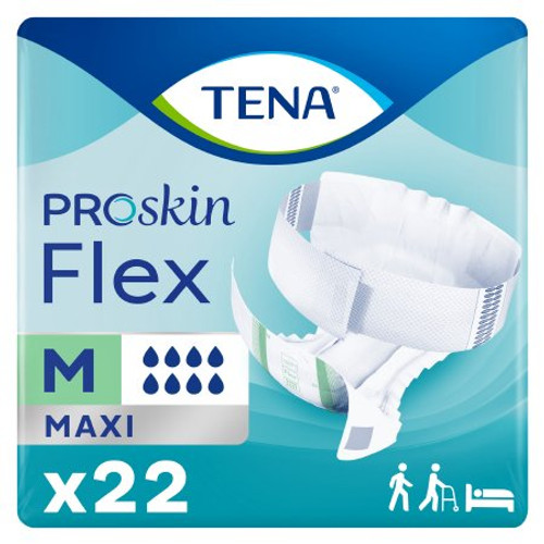 Unisex Adult Incontinence Belted Undergarment TENA ProSkin Flex Maxi Size 12 / Medium Disposable Heavy Absorbency 67837