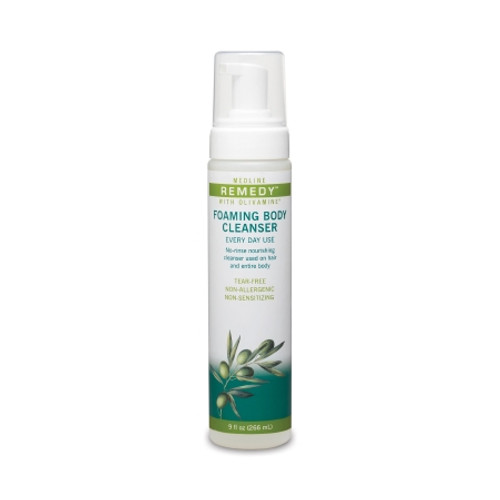 Rinse-Free Body Wash Remedy with Oliviamine Foaming 9 oz. Pump Bottle Citrus Vanilla Scent MSC094109