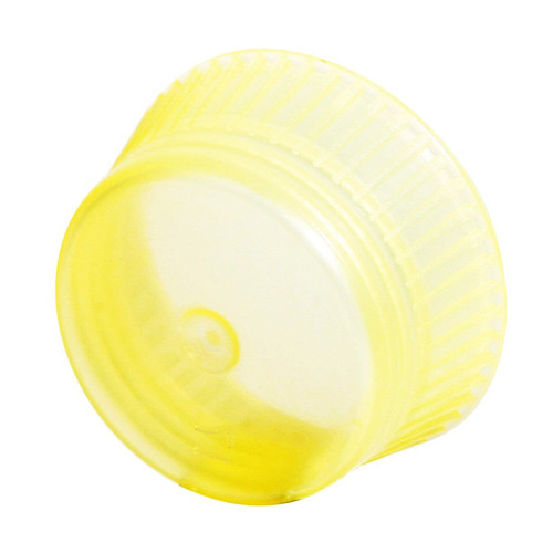 Uni-Flex Safety Cap Tube Closure Flexible Plastic Over-Locking Yellow 13 mm For 13 mm Culture Tubes NonSterile 6630 Case/10