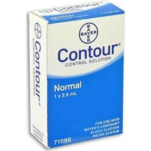 Blood Glucose Control Solution Ascensia Contour Blood Glucose Testing 2.5 mL Normal Level 7109B