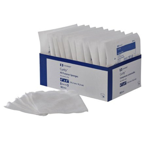 Nonwoven Sponge Curity Polyester / Rayon 4-Ply 4 X 4 Inch Square Sterile 8045
