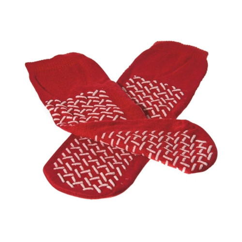 Slipper Socks One Size Fits Most Red Above the Ankle MDT211218R