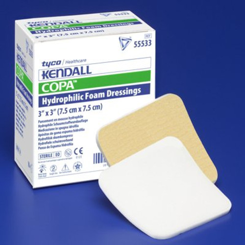 Foam Dressing Kendall Foam Plus 4 X 4 Inch Square Non-Adhesive without Border Sterile 55544P