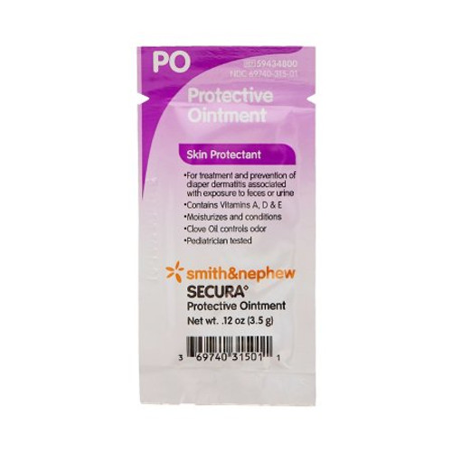 Skin Protectant Secura 3.5 Gram Individual Packet Scented Ointment 59434800