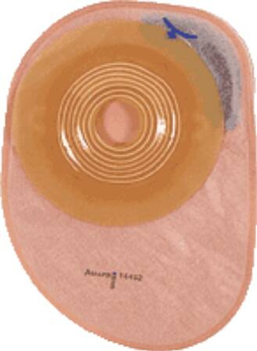 Filtered Ostomy Pouch Assura One-Piece System 7 Inch Length 7/8 Inch Stoma Closed End Shallow Convex Pre-Cut 14451 Box/10