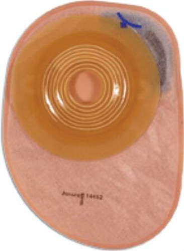 Filtered Ostomy Pouch Assura One-Piece System 7 Inch Length 1 Inch Stoma Closed End Shallow Convex Pre-Cut 14452 Box/10