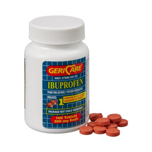 Pain Relief Geri-Care 200 mg Strength Ibuprofen Tablet 100 per Bottle 60-941-01