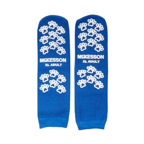 Slipper Socks McKesson Terries X-Large Royal Blue Above the Ankle 40-3816-001