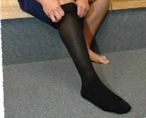 Compression Stocking JOBST for Men Knee High Large / Full Calf Black Closed Toe 115294 Pair/1